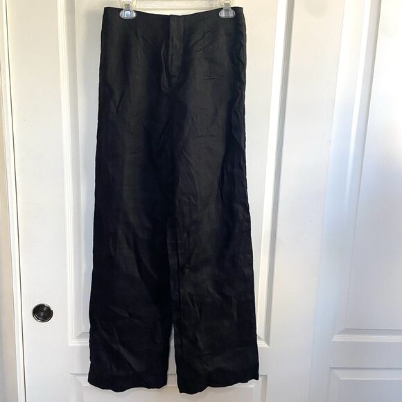Faithfull The Brand Isotta Linen Pants Black Size Medium (6) - Picture 12 of 12